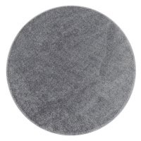 Kusový koberec Ata 7000 lightgrey kruh - 200x200 (průměr) kruh cm Ayyildiz koberce