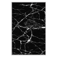 Koberec Black Marble 80x150 cm čierny