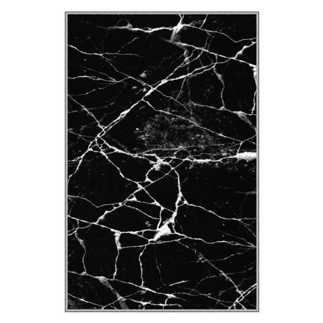 Koberec Black Marble 80x150 cm čierny