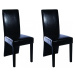 Jedálenská stolička 2 ks umelá koža / drevo Dekorhome Čierna,Jedálenská stolička 2 ks umelá koža