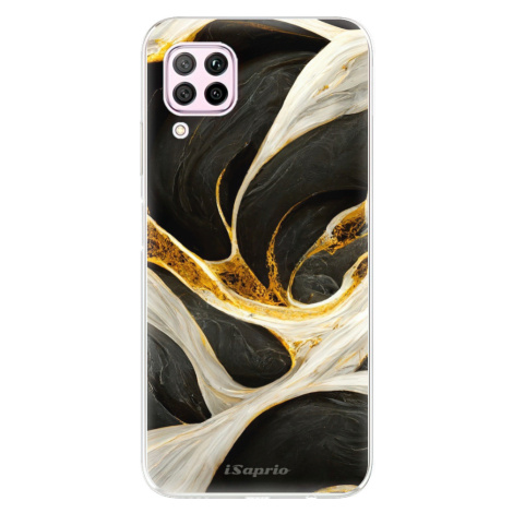 Odolné silikónové puzdro iSaprio - Black and Gold - Huawei P40 Lite