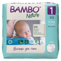 BAMBO 1 (2-4 kg) detské plienky priedušné 22 ks