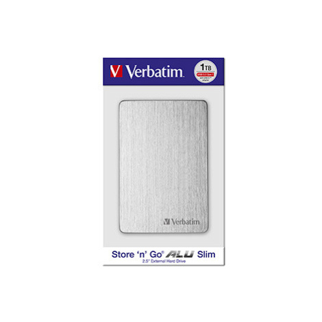 Verbatim externí pevný disk, Store,n,Go ALU Slim, 2.5", USB 3.0, 1TB, 53663, stříbrný