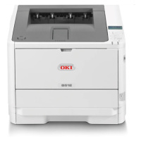 OKI B512dn, A4 LED, mono printer, 45 strán/min, 1200x1200, USB, LAN, duplex