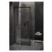 CERSANIT/S - Sprchovací kút LARGA 90x90 čierny, ľavý, číre sklo S932-128/90