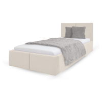 GM Čalúnená posteľ s úložným priestorom Izabela 90x200 - krémová
