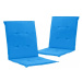 Vodeodolné podušky na záhradné stoličky 2 ks modrá Dekorhome - POSLEDNÝ KUS,Vodeodolné podušky n