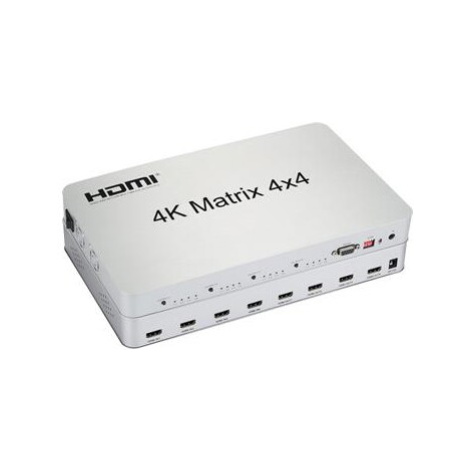 PremiumCord HDMI matrix switch 4:4, rozlíšenie 4Kx2K