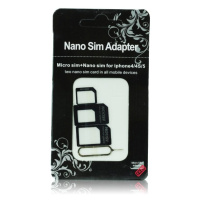 Adaptér pre Nano SIM/Micro, Micro Sim a Nano/Sim (NOOSY 3 v 1)