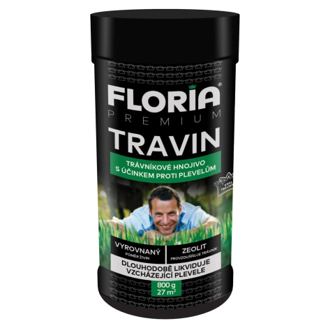 FLORIA Trávnikové hnojivo s účinkom proti burine TRAVIN 800 g