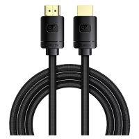 Kábel Baseus High Definition Series HDMI 2.1 cable, 8K 60Hz, 3D, HDR, 48Gbps, 2m (black)