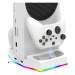 iPega XBS011S, multifunkčný nabíjací RGB stojan s chladením pre Xbox Series S + 2ks batérií