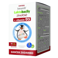 SWISS Imunit Laktobacily Junior + vitamín D3 72 tabliet