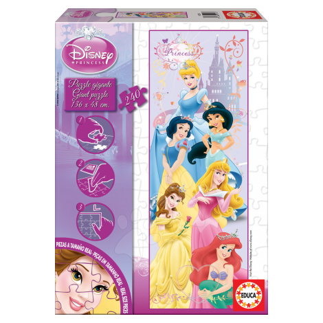 Detské puzzle Giant Walt Disney Princezné Educa 240 dielov 14881 farebné