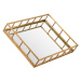 Estila Set dvoch zrkadlových podnosov Trasulfa so zlatou kovovou konštrukciou 48cm