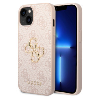 Guess PU 4G Metal Logo Zadný Kryt pre iPhone 15 Plus Pink