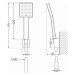 Mexen Uno, nástenna vaňová batéria s bodovou ručnou sprchovou súpravou R-45, chrómová, 7143R45-0