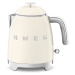 Krémová rýchlovarná kanvica z nehrdzavejúcej ocele 800 ml Retro Style – SMEG