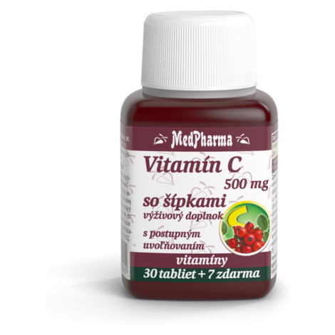 MEDPHARMA Vitamín C 500 mg so šípkami 37 tabliet