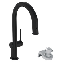 Hansgrohe Aqittura M91, filterSystem 210, vyťahovací výtok, 1jet, sBox, čierna matná, HAN-768266