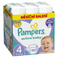 PAMPERS Active Baby mesačné balenie veľ.4 9-14 kg 180 ks