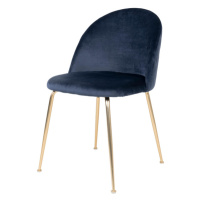 Sconto Jedálenská stolička GINUVI modrá/zlatá