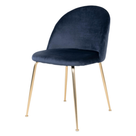 Sconto Jedálenská stolička GINUVI modrá/zlatá Houseland