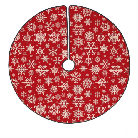 Bavlnený koberec pod vianočný stromček Butter Kings Freezy Snowflakes, ø 130 cm