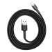 Kábel Baseus Cafule USB Lightning Cable 1,5A 2m (Gray+Black) (6953156275010)