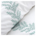 Biele bavlnené obliečky 200x135 cm Embroidery Leaf - Bianca