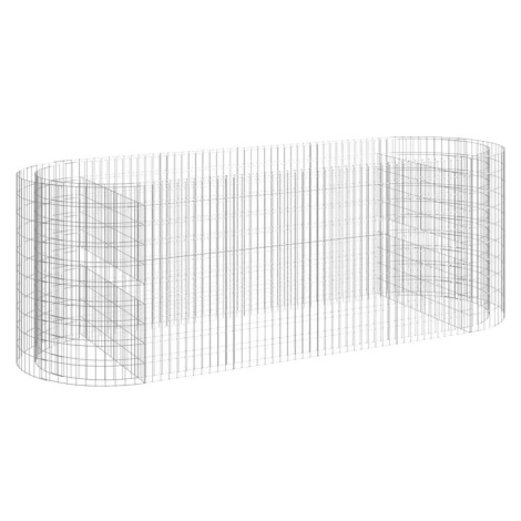 vidaXL Gabiónový vyvýšený záhon pozinkované železo 300x100x100 cm
