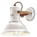Keramická nástenná lampa C1693 v bielom industriálnom štýle