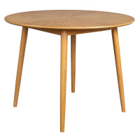 Okrúhly jedálenský stôl s doskou v dubovom dekore ø 100 cm Fabio – White Label
