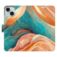 Flipové puzdro iSaprio - Blue and Orange - iPhone 15 Plus