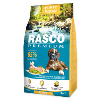Krmivo Rasco Premium Puppy Medium kura s ryžou 3kg