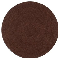 Ručne vyrobený koberec z juty okrúhly 90 cm hnedý