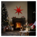 Solight LED vianočná hviezda, červená, 60 cm, 20x LED, 2x AA