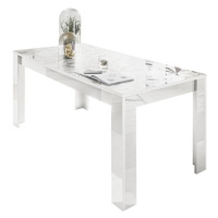 Sconto Jedálenský stôl PRISMA 5 biela lesklá