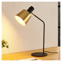 Lindby Vlada stolová lampa + čítanie/mosadz/čierna