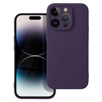 Silikónové puzdro na Apple iPhone 14 Pro Max Silicone Mag Cover tmavo-fialové