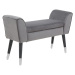 LuxD Dizajnová lavica Dafina 90 cm sivý zamat