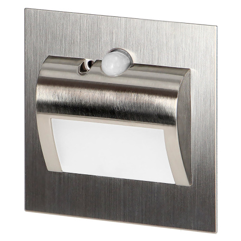 Schodiskové LED svietidlo DRACO 12V 1,5W, 30lm, 6000K, strieborné (ORNO)