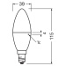 OSRAM LED Classic Star, sviečka, matná, E14, 7,5 W, 4 000 K