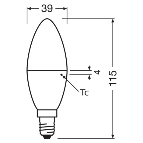 OSRAM LED Classic Star, sviečka, matná, E14, 7,5 W, 4 000 K