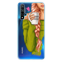 Odolné silikónové puzdro iSaprio - My Coffe and Redhead Girl - Huawei Nova 5T