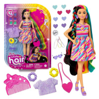 mamido  Bábika Barbie Totally Hair farebné vlasy doplnky srdiečka