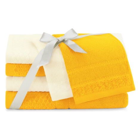 Sada 6 ks ručníků RUBRUM klasický styl žlutá AmeliaHome