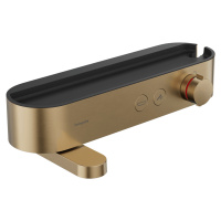 Vaňová batéria Hansgrohe ShowerTablet Select s poličkou 150 mm kartáčovaný bronz 24340140