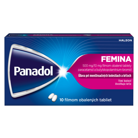 PANADOL Femina pri menštruačných bolestiach a kŕčoch 10 tabliet