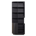 Čierna modulárna knižnica z borovicového dreva 266x210 cm Finca – WOOOD